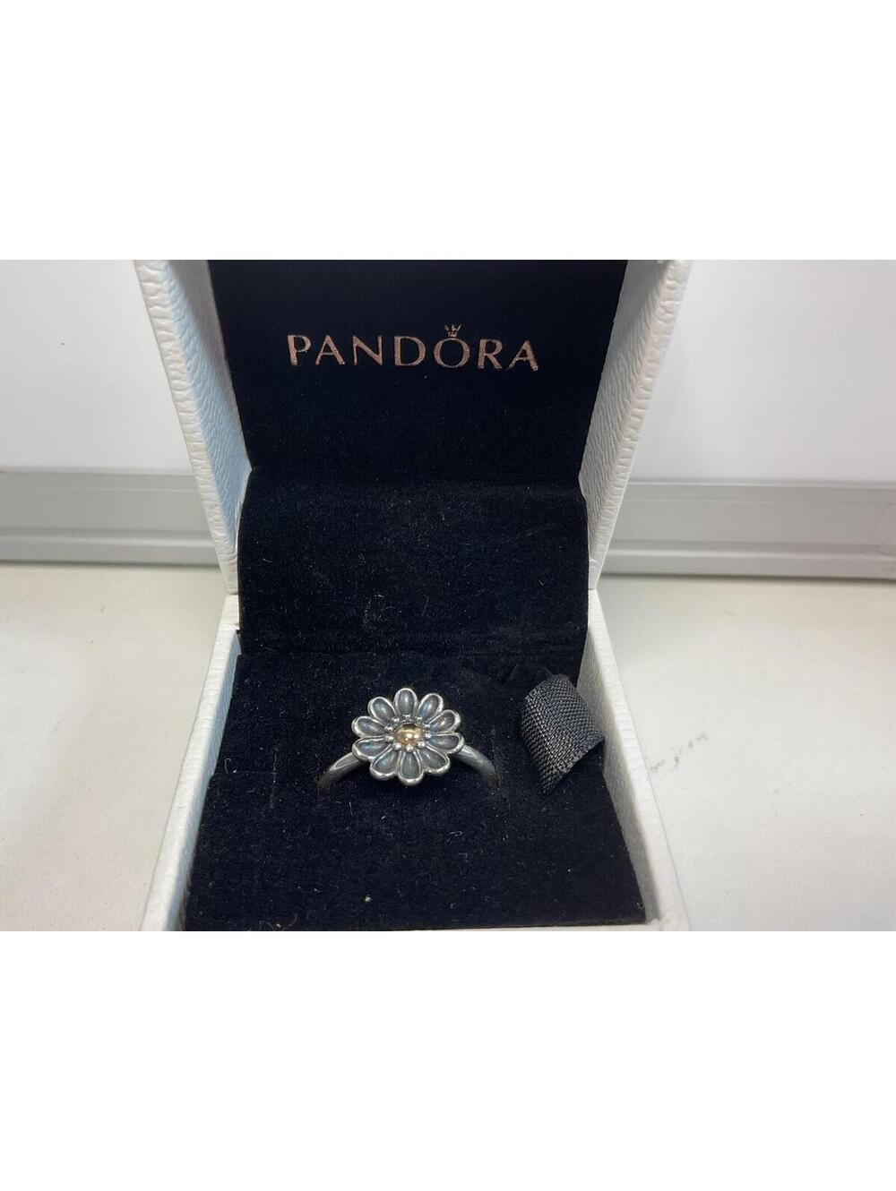 Pandora Oopsie Daisy Ring 14k Accent Sz 8.5 Retired